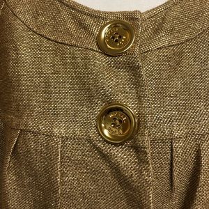 Michael by Michael Kors Gold Linen Swing Jacket
